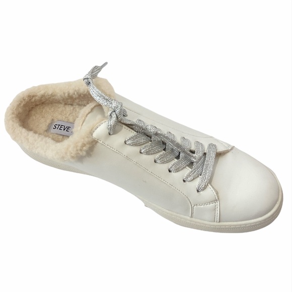 Steve Madden Alka fleece sneakers white Sherpa 9 - Picture 3 of 16